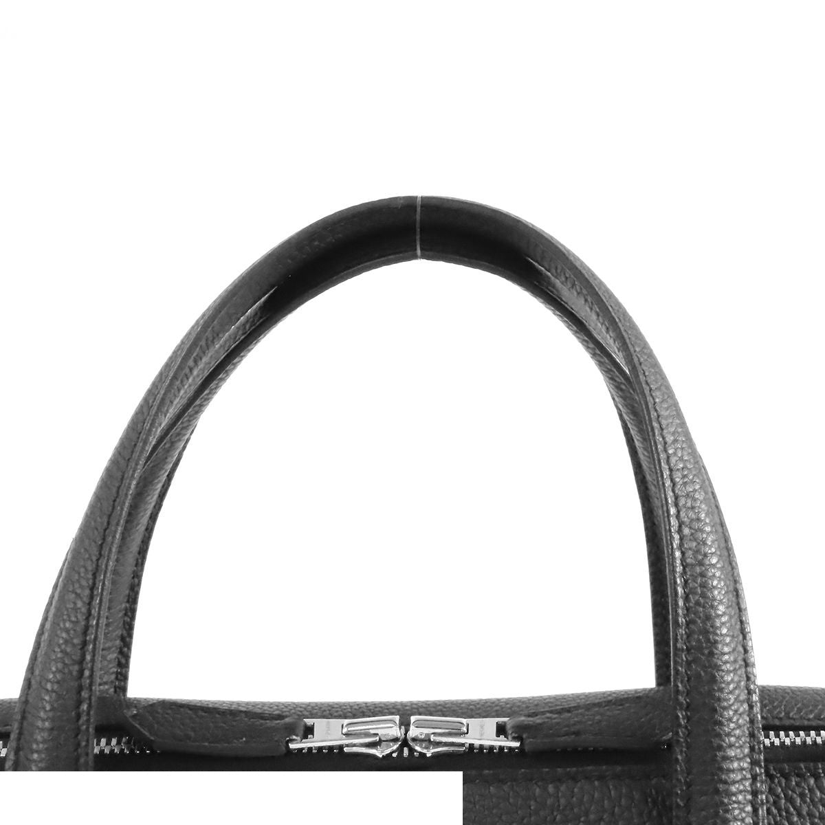 Hermes Victoria Light Noir Black Silver Togo Briefcase Business — view 4