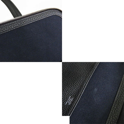 Hermes Victoria Light Noir Black Silver Togo Briefcase Business — view 8
