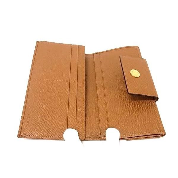 Bvlgari Classico Leather Trifold Wallet Billfold Coin Purse Brown — view 3