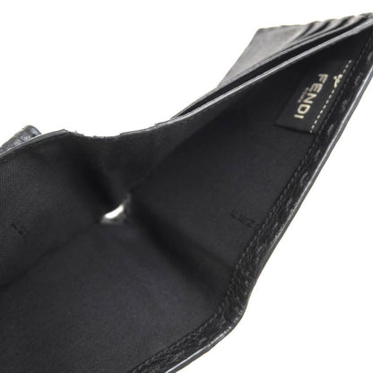 Fendi Wallet Men Wallet Leather Genuine Black 7m0194 O7n Fogxn Coin Wallet