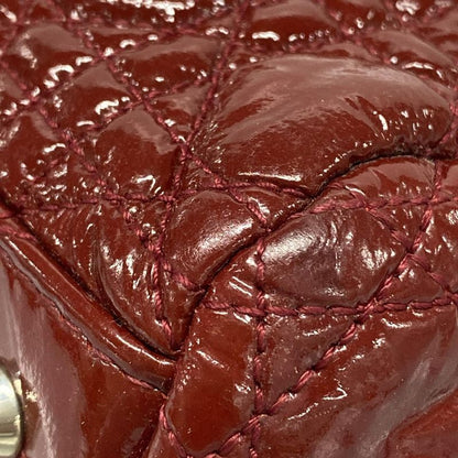 Dior/christian Dior Tote Bag Canage Stitch Red Chain Shoulder Leather