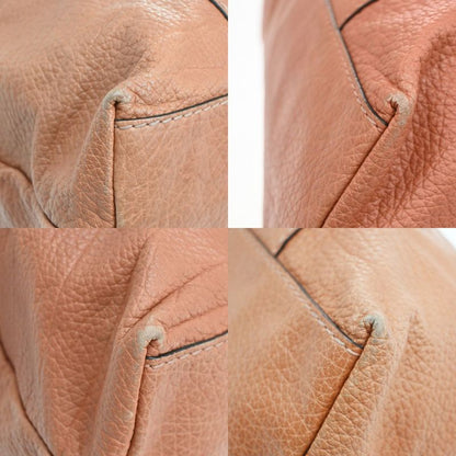 Gucci Bamboo Tote Shoulder Bag Leather Coral Pink 64ka752