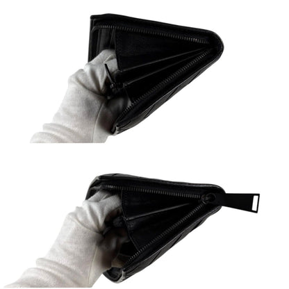 Bottega Veneta Long Wallet Zip Around Black Intrecciato Leather — view 11