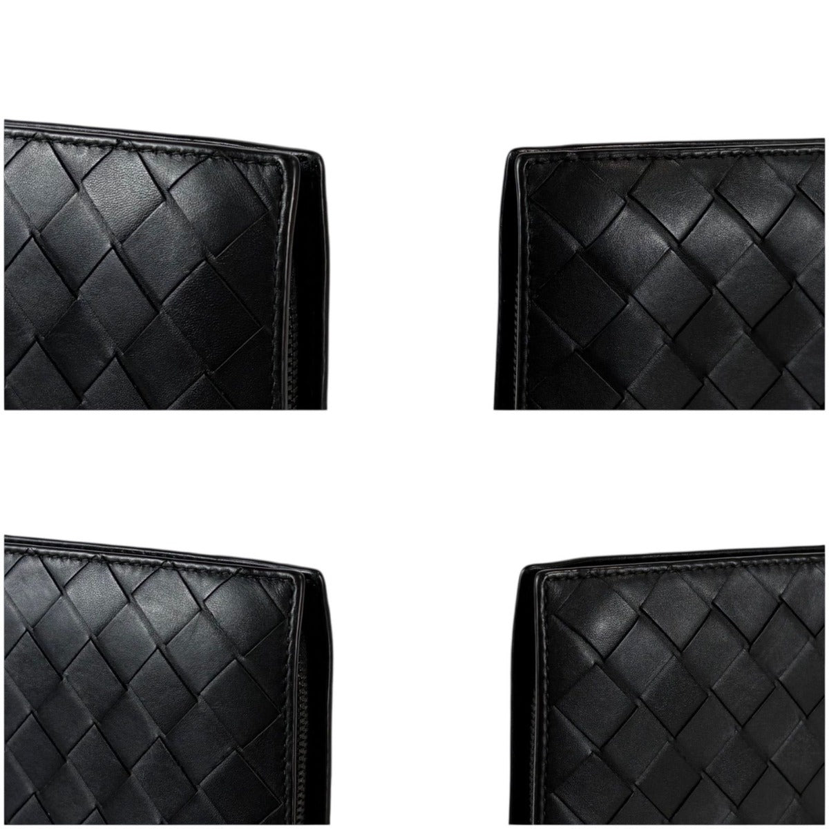 Bottega Veneta Long Wallet Zip Around Black Intrecciato Leather — view 9