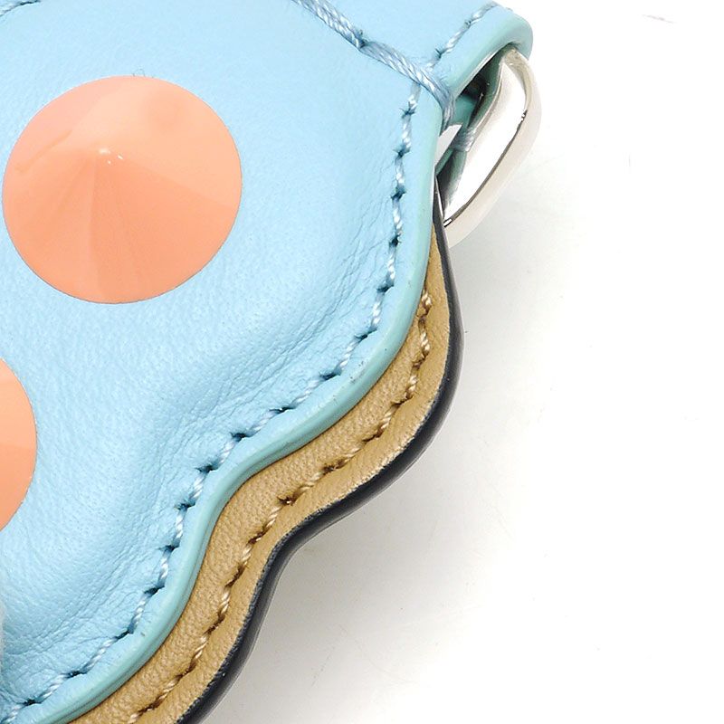 Fendi Strap You Shoulder Strap Studded Blue With Pink Studs
