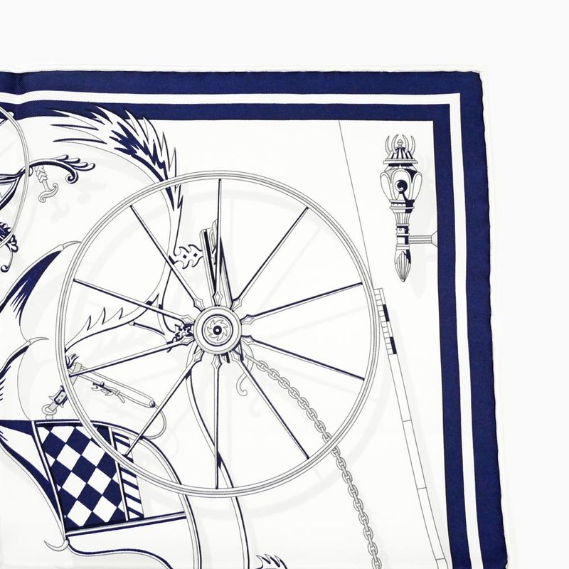 Hermes Gavroche 45 Scarf Voitures En Equilibre Silk Daisuke Nomura