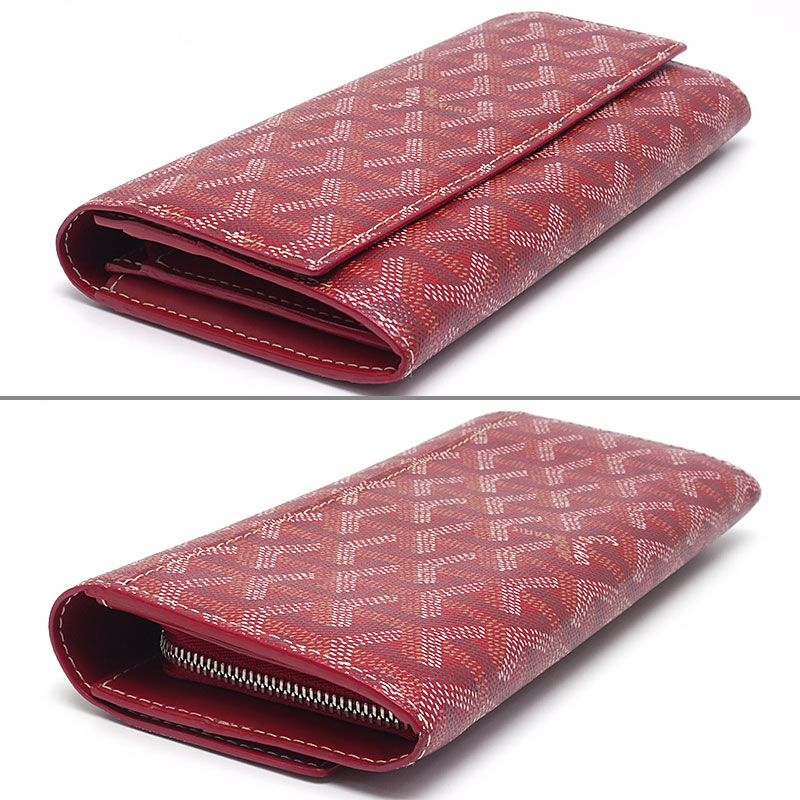 Goyard Varenne Flap Wallet Long Red With Box
