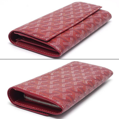 Goyard Varenne Flap Wallet Long Red With Box