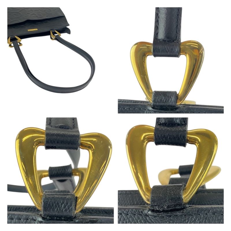 YVES Saint Laurent Yves Saint Laurent Black Gold Hardware Leather Tote Bag