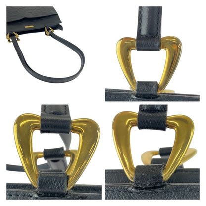 YVES Saint Laurent Yves Saint Laurent Black Gold Hardware Leather Tote Bag