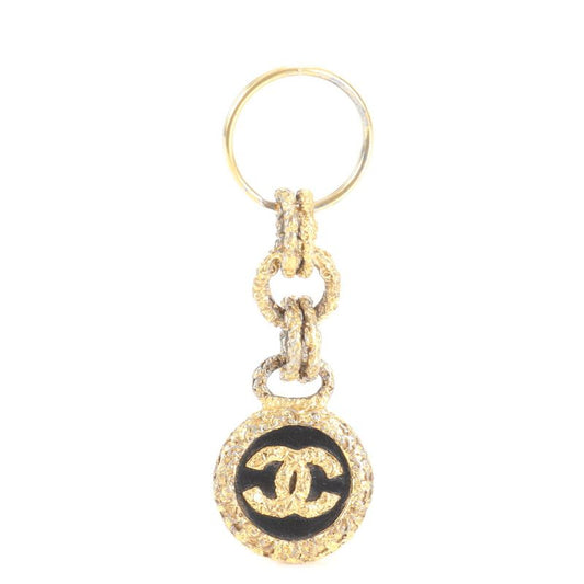 Vintage Chanel Coco Mark Key Holder Bag Charm Gold Women's RRE Cw49-1