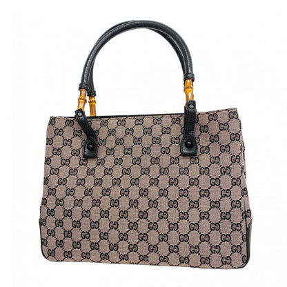 Gucci Tote Bag GG Canvas/bamboo 112526 Canvas Black Pin Cles Deuce