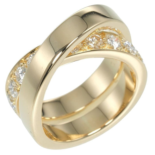 Cartier Paris 18K Yellow Gold And Diamonds #8 Ladies 12.9g Ring
