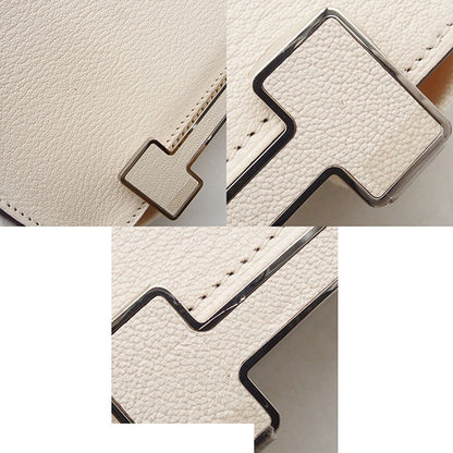 Hermes Geta Nata Silver Chevre Shoulder Bag — view 8