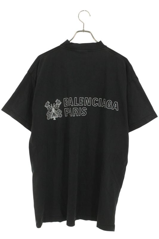 Balenciaga 787349 Trvu5 Logo Print Oversized T-shirt Men 1