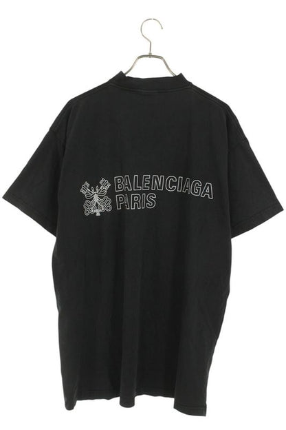 Balenciaga 787349 Trvu5 Logo Print Oversized T-shirt Men 1