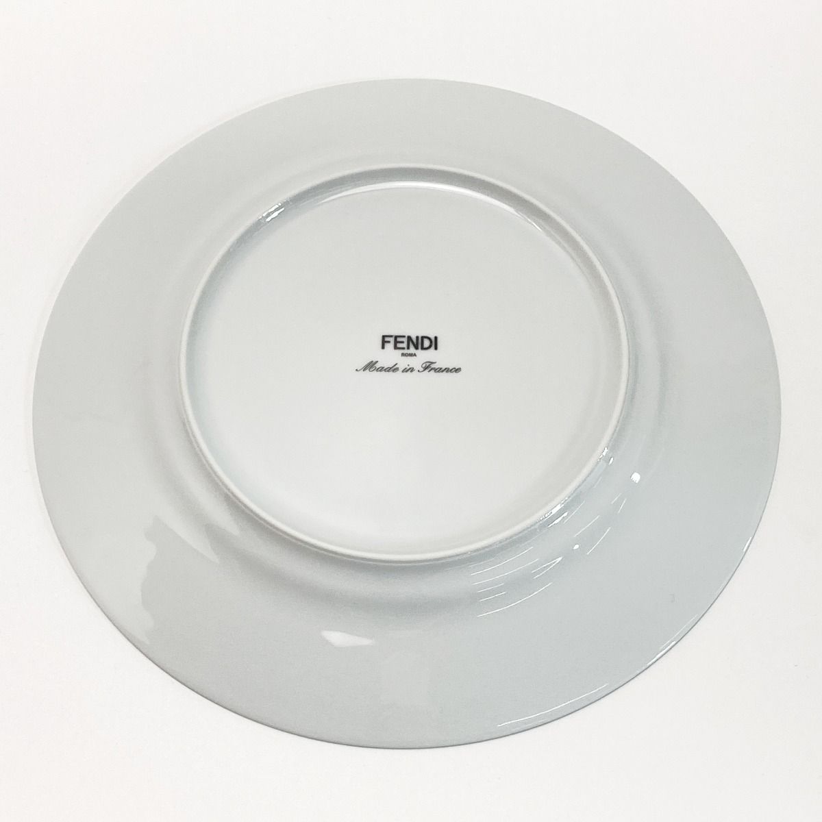 Fendi Orlock Logo Plate Set of 2 Tableware Collection Plate Box Included