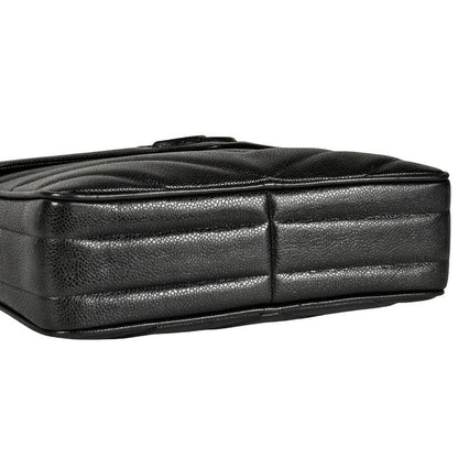 Chanel Coco Mark Chevron V-stitch Shoulder Bag In Black Caviar Skin