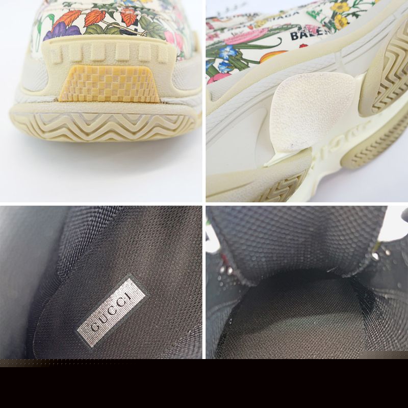 Gucci X Balenciaga Hakka Project Triple S Flora Print Notation Size