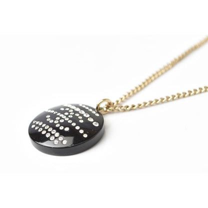 Chanel Coco Mark CC Rhinestone Gold Black — view 3
