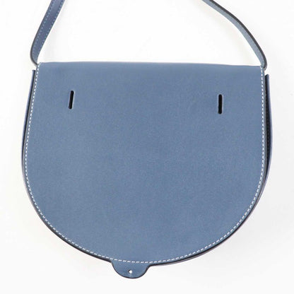 LOEWE Anagram Shape Pressed Heel Pouch/crossbody Leather Shoulder Bag Blue
