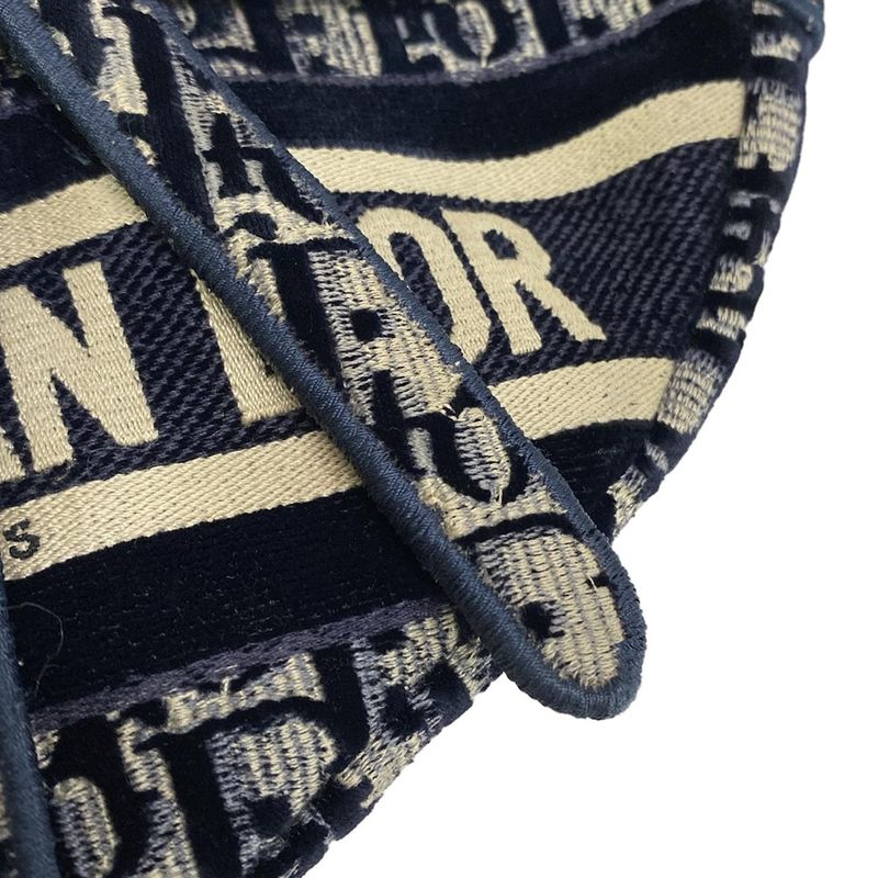 Dior/christian Dior Handbag Saddle Bag Navy Ivory And Gray