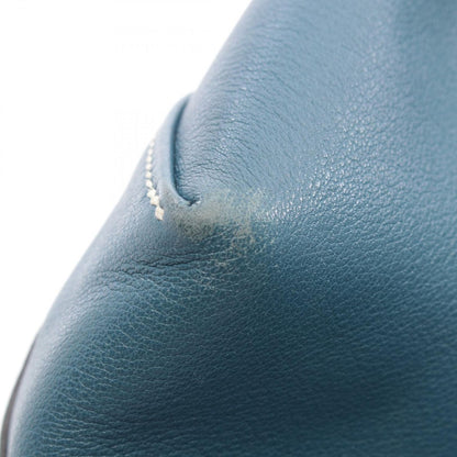 Hermes Tote Double Sens 28 Navy Blue Thalassa Leather — view 7