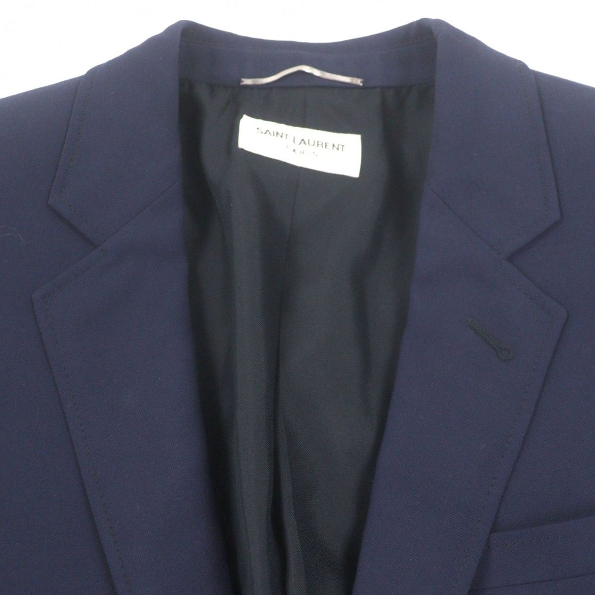 Saint Laurent Paris Vintage % Wool Lining 1000% Silk Eddie Era Gold Buttons — view 2