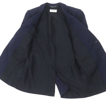 Saint Laurent Paris Vintage % Wool Lining 1000% Silk Eddie Era Gold Buttons — view 4