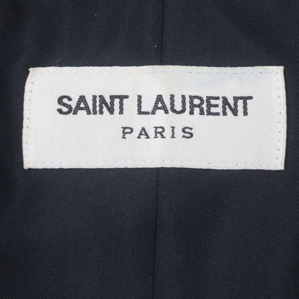 Saint Laurent Paris Vintage % Wool Lining 1000% Silk Eddie Era Gold Buttons — view 6
