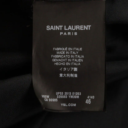 Saint Laurent Paris Vintage % Wool Lining 1000% Silk Eddie Era Gold Buttons — view 7
