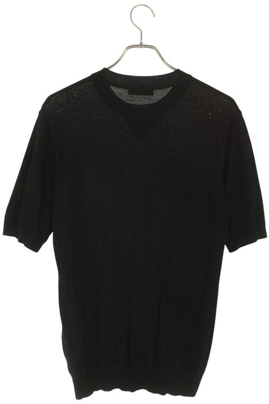 Prada Umb272 Superfine Wool Logo Knit T-shirt Men's 48