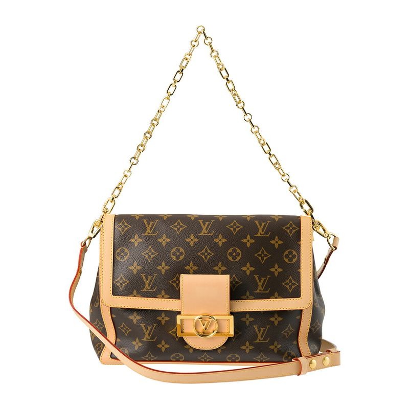 Louis Vuitton Handbag Dauphine Soft GM Brown