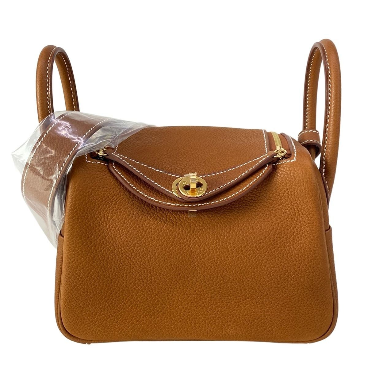 Hermes Shoulder Bag Lindy Mini Fauve Gold