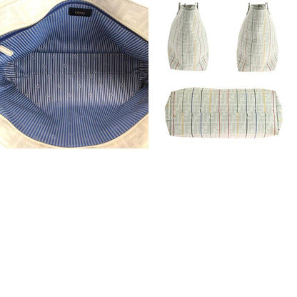 Fendi Zucca White Multicolor Leather 88h185 HQP Tote Bag Shoulder Bag Women