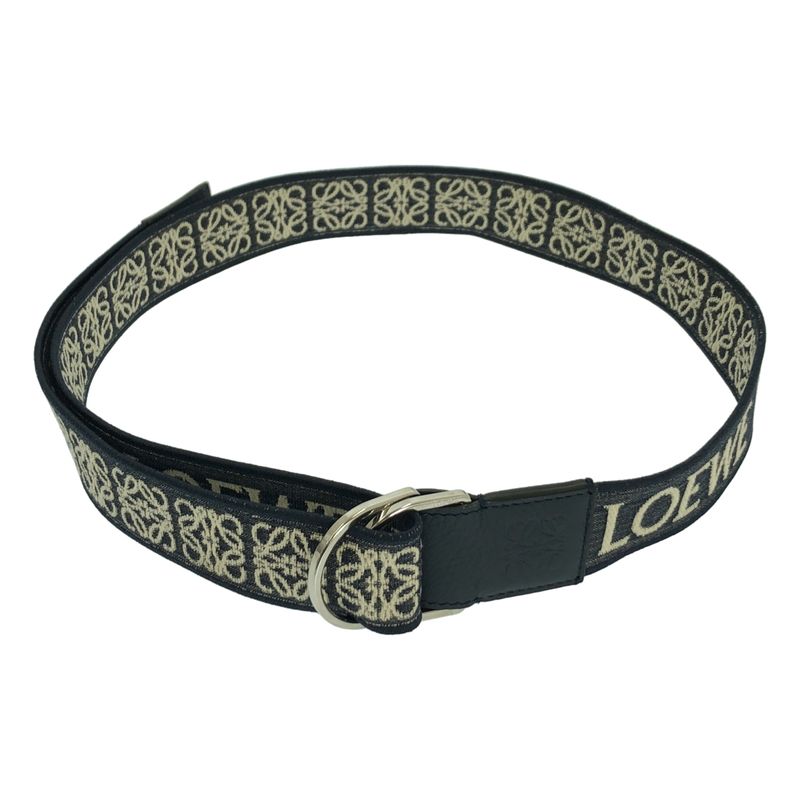 Loewe - Anagram Jacquard Belt - Unisex - Beige Navy - Men's