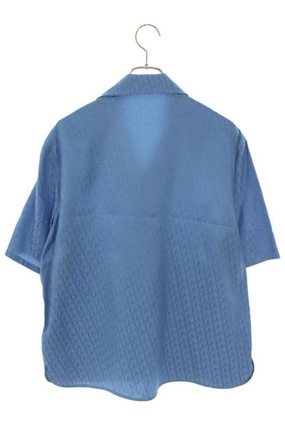 Dior 24SS 483c568a5231 Oblique All-over Silk Blend Short Sleeve Shirt Men's 40