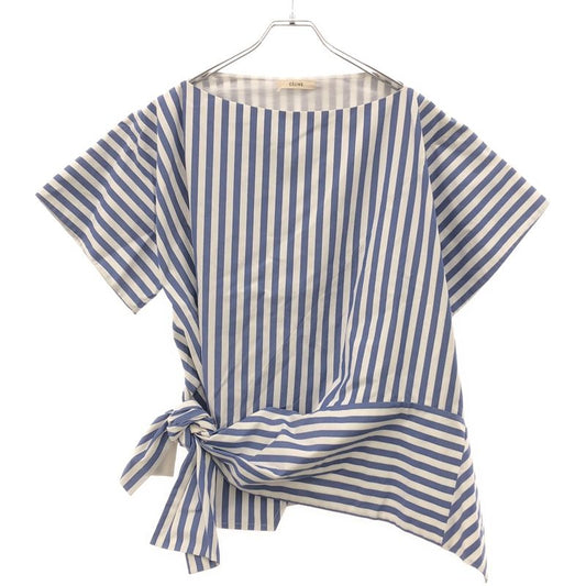 Celine Striped Ribbon Pullover Shirt 20ar9 6772 Blue 34