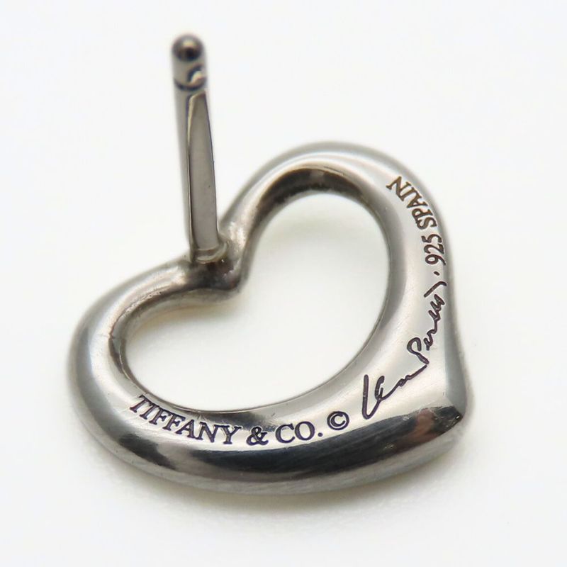 Tiffany & Co Earrings Open Heart 925 Silver Approx 1.7g Silver Elsa Peretti