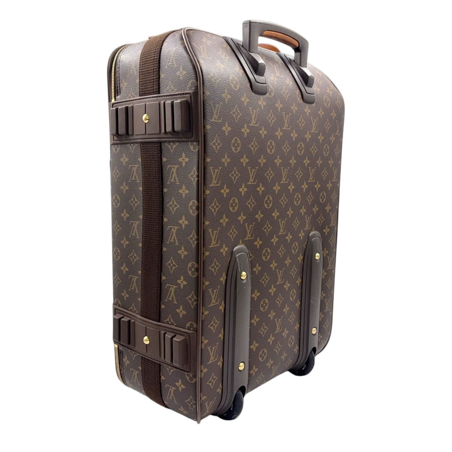 Louis Vuitton Pegase 55 Monogram Carry Leather Brown Light Travel Bag Gold — view 2