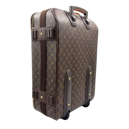 Louis Vuitton Pegase 55 Monogram Carry Leather Brown Light Travel Bag Gold — view 2
