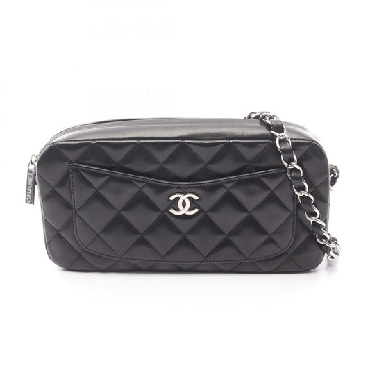 Chanel Shoulder Bag Quilted Black Lambskin