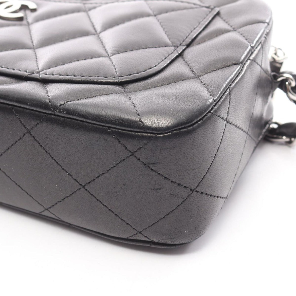 Chanel Shoulder Bag Quilted Black Lambskin — view 7
