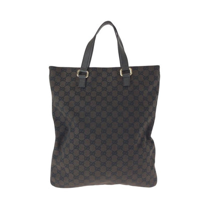 Gucci Brown Gold Hardware GG Canvas Tote Bag Handbag Men's