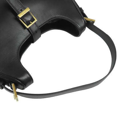Saint Laurent le Fermoir Black Leather Hobo — view 5