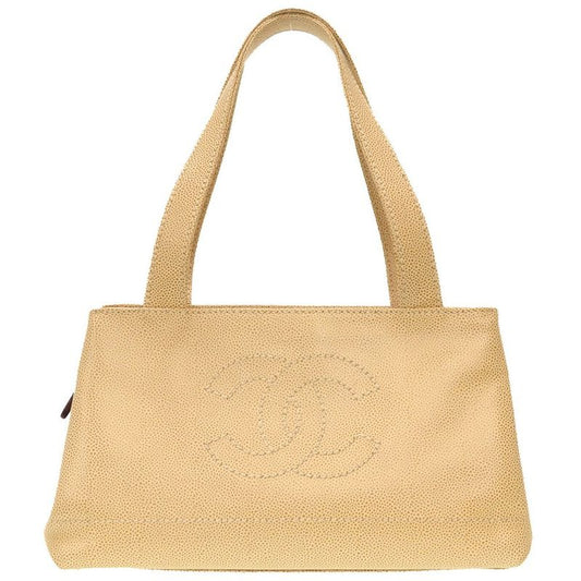 Chanel Caviar Leather Beige 7 Series Tote Bag 0005