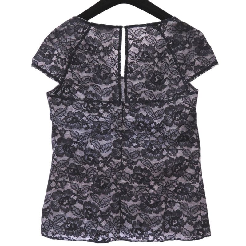 Chanel Camellia Lace Floral Short Sleeve Blouse Cut And Sewn Size 36 P47412w0543
