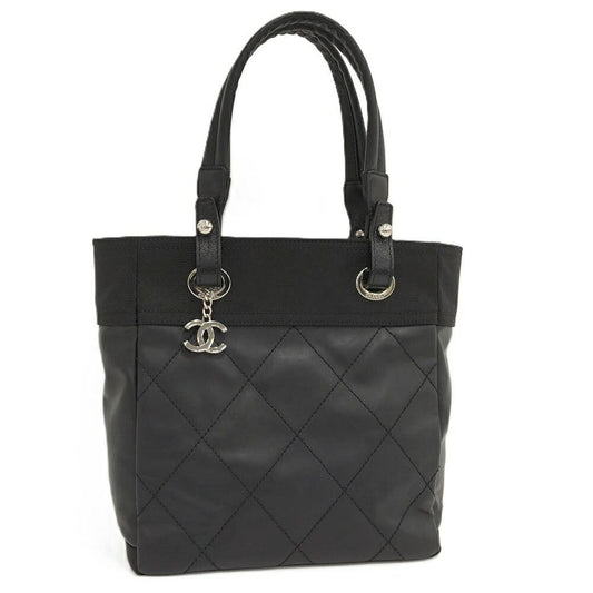 Chanel Paris Biarritz Tote PM Leather Black