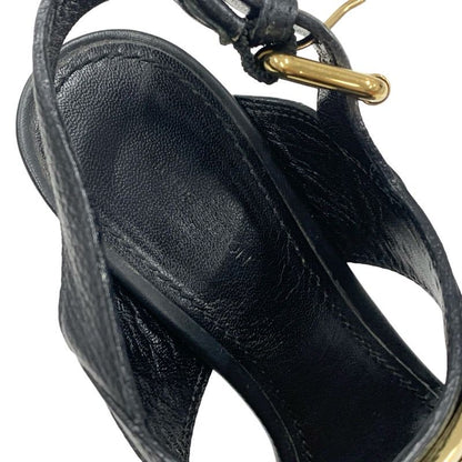 Louis Vuitton Horizon Line Sandals Shoes Leather Black Gold Lvhardware