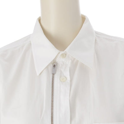 Hermes Cotton Double Zip Serie Button Long Sleeve Shirt Jacket White 41/16
